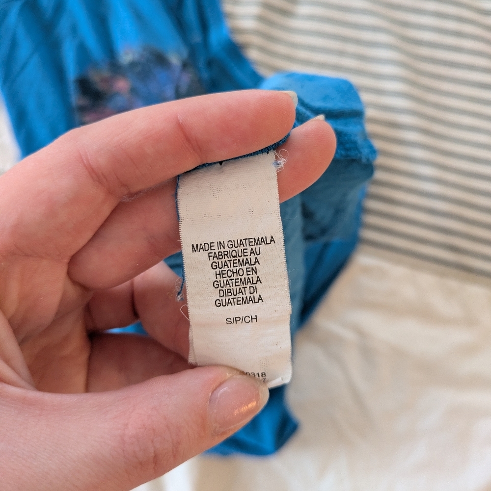 Lucky Brand Bright Blue Cotton Blend Colorful Lion Shirt - Picture 6 of 8